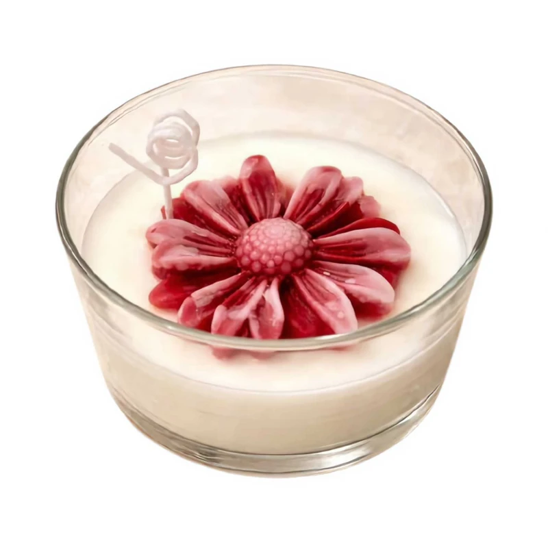 شمع شناور معطر مدل گل شناور با رایحه وانیل زمان اتمام 24 ساعت