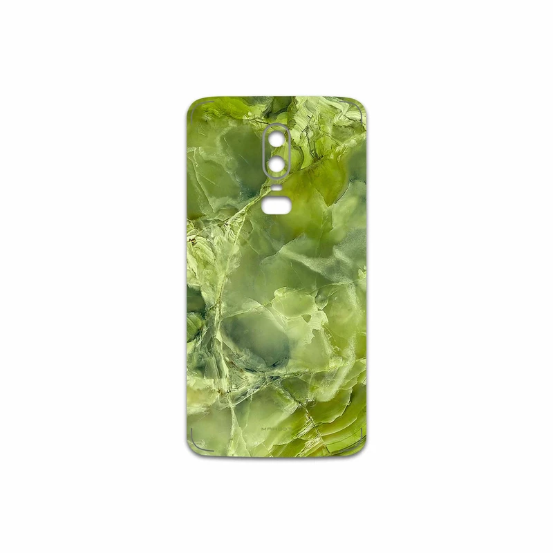 برچسب پوششی ماهوت مدل Green Crystal Marble مناسب برای گوشی موبایل وان پلاس 6