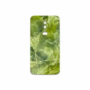MAHOOT Green Crystal Marble Cover Sticker for OnePlus 6