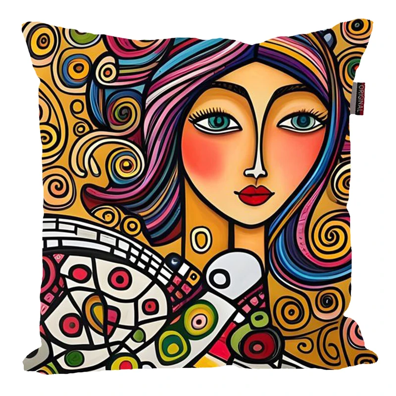 کوسن ناریکو طرح سنتی مدل چهره کوبیسم کد 03427