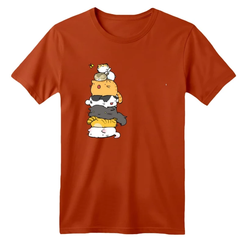 تی شرت آستین کوتاه بچگانه مدل گربه کد ۶