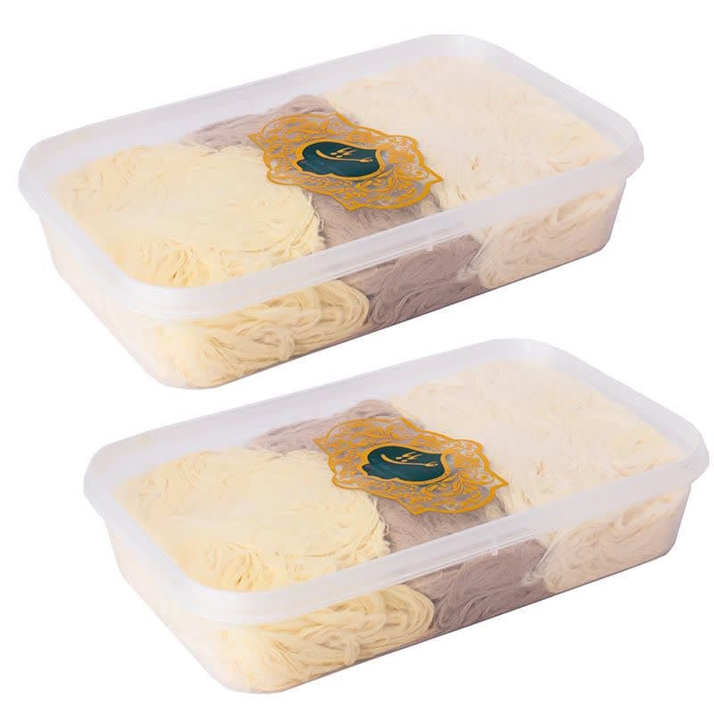 پشمک سه طعم سنتی علی بابا - 375 گرم مجموعه 2 عددی