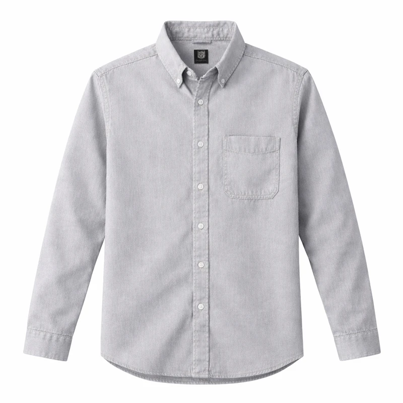 پیراهن آستین بلند یقه برگردان مردانه مدل Minimal Smoke