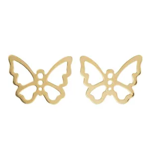 گوشواره طلا 18 عیار زنانه قیراط طرح پروانه کد GH4561