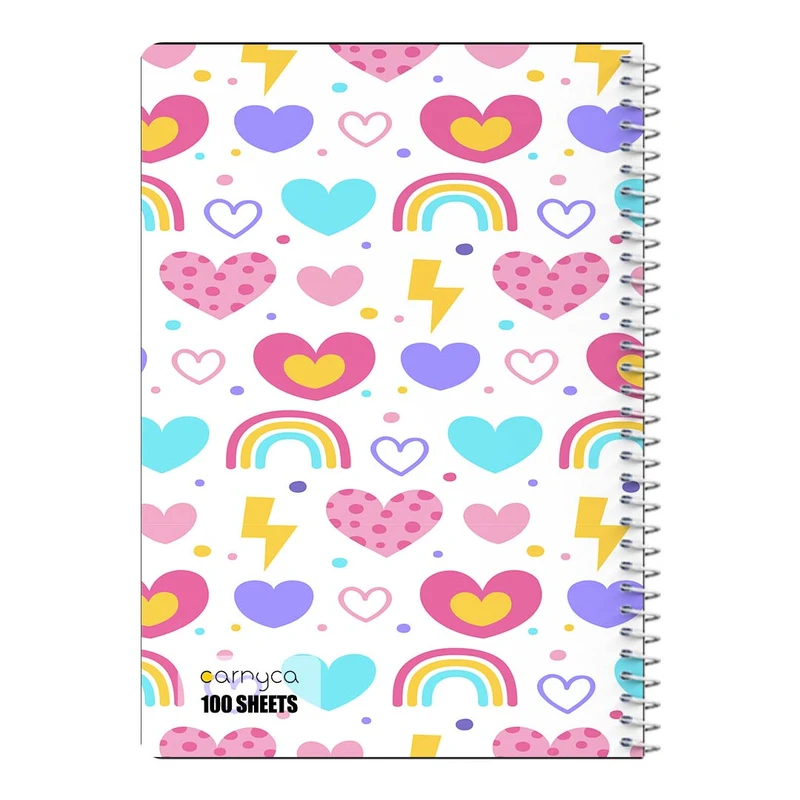 دفتر مشق 100 برگ سیمی کارنیکا طرح پترن عشق Love Pattern کد 92728