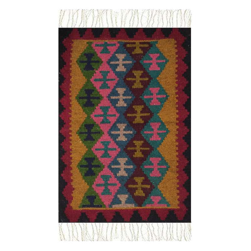 گلیم دستبافت نیم متری مدل آذربایجان کد 16