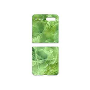 MAHOOT Green-Crystal-Marble Cover Sticker for Samsung Galaxy Z Flip