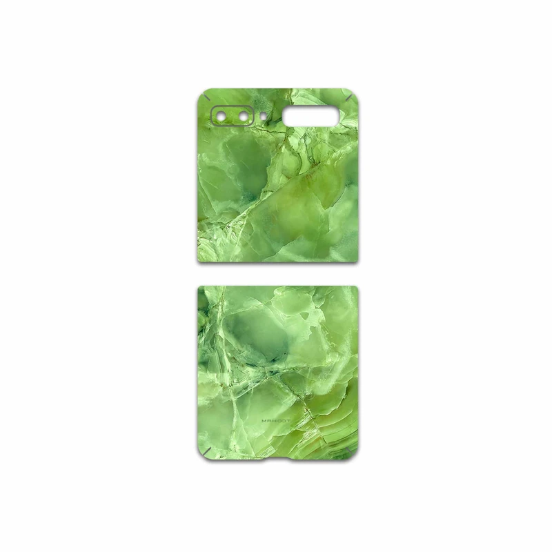 برچسب پوششی ماهوت مدل Green-Crystal-Marble مناسب برای گوشی موبایل سامسونگ Galaxy Z Flip