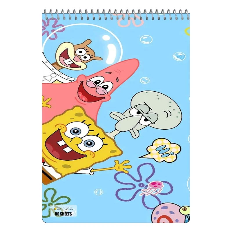دفتر نقاشی 50 برگ سیمی کارنیکا طرح باب اسفنجی spong bob کد 23814