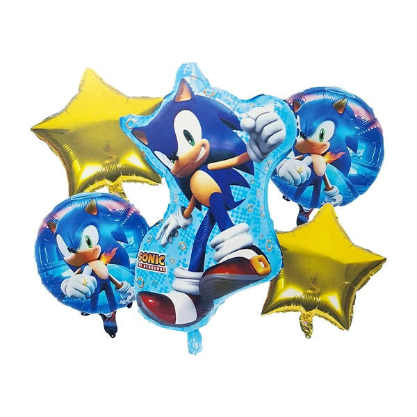 بادکنک فویلی مدل سونیک کد Sonic5pcB3 مجموعه 5 عددی