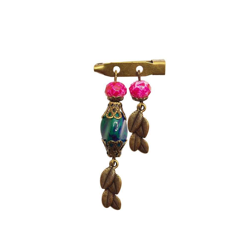 سنجاق سینه زنانه مدل برگ