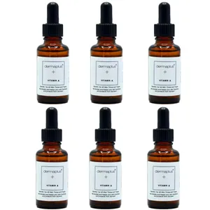 سرم ضد چروک درماپلاس مدل Vitamine A مناسب برای انواع پوست حجم 30 میلی لیتر بسته 6 عددی
