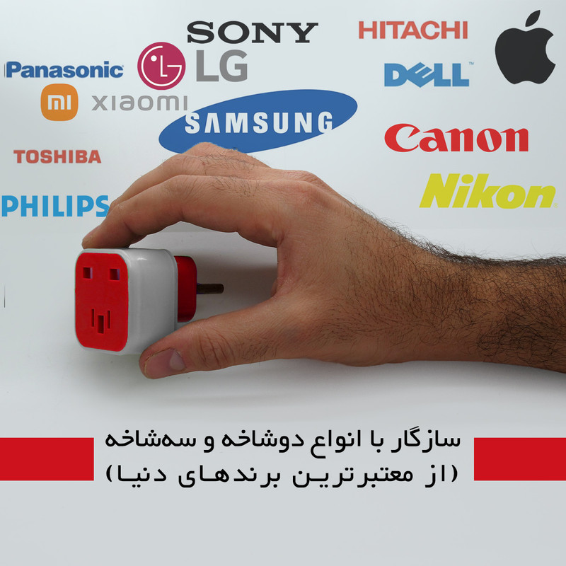 مبدل برق مدل چراغ دار کد imax.1