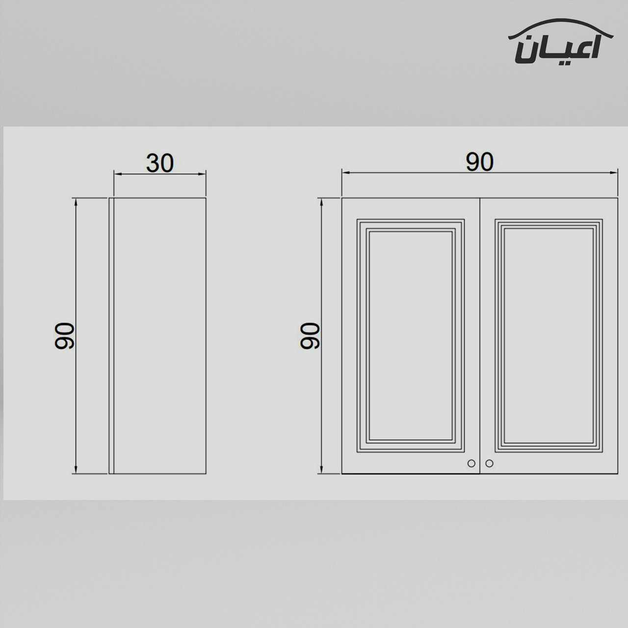 کابینت آشپزخانه اعیان مدل FH CG24