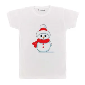 تی شرت بچگانه پرمانه طرح آدم برفی کد pmt.4268