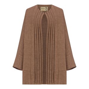 مانتو زنانه السانا مدل جوانه کد 223951 رنگ دارچینی