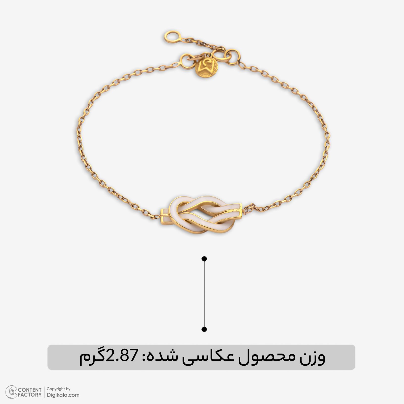 دستبند زنجیری طلا 18 عیار زنانه وی گالری مدل فرد دوبل کد BA3944 -  - 6