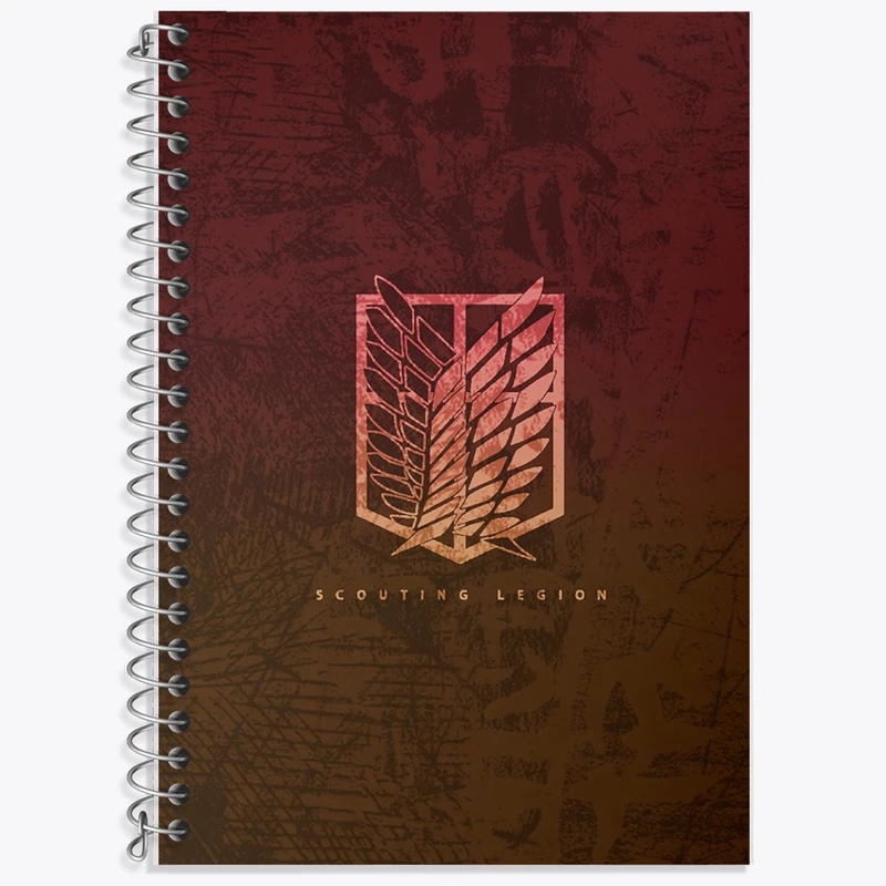 دفتر زبان 50 برگ خندالو مدل سه خط طرح انیمه اتک آن تایتان کد F1744