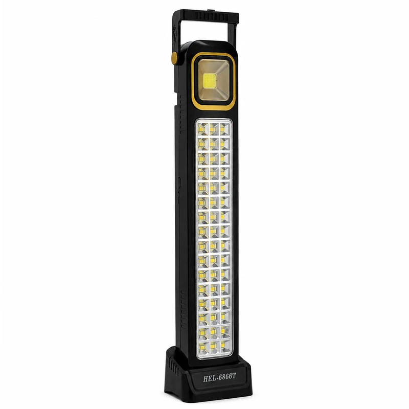 چراغ روشنایی مدل P48 Solar کد 2315 با قابلیت شارژ از طریق پنل خورشیدی و کابل USB مناسب سفرهای جاده‌ای