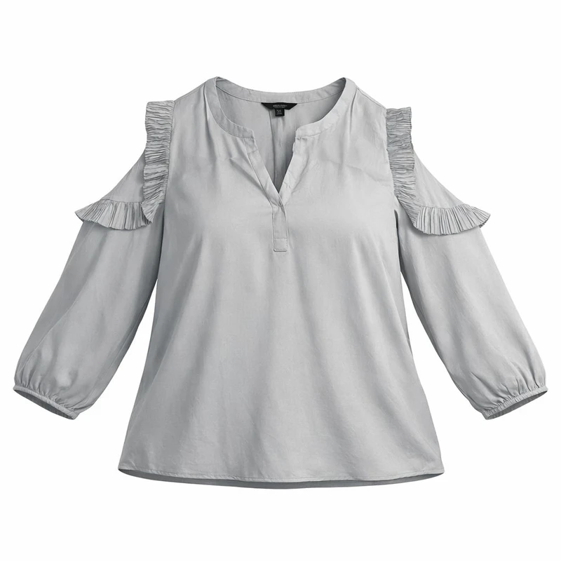 بلوز آستین بلند یقه هفت زنانه مدل پیلیسه