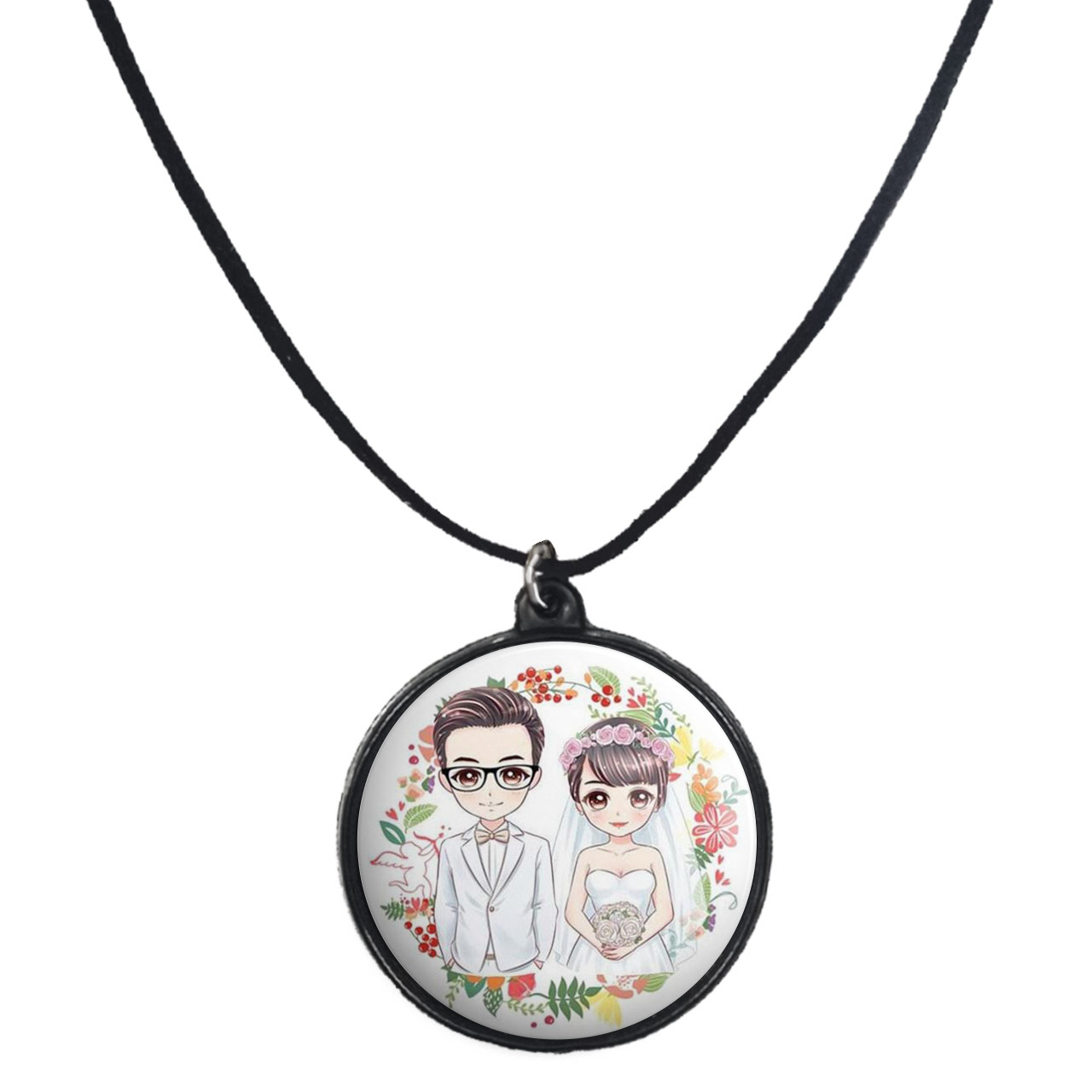 گردنبند پرمانه طرح عاشقانه کد pmb.5668 مدل دو طرفه