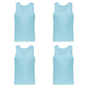 زیرپوش رکابی مردانه برهان تن پوش مدل 13-01 بسته 4 عددی رنگ آبی