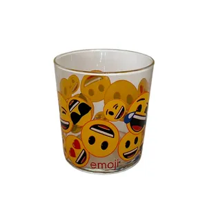 لیوان مدل شیشه ای طرح ایموجی کد TR_01