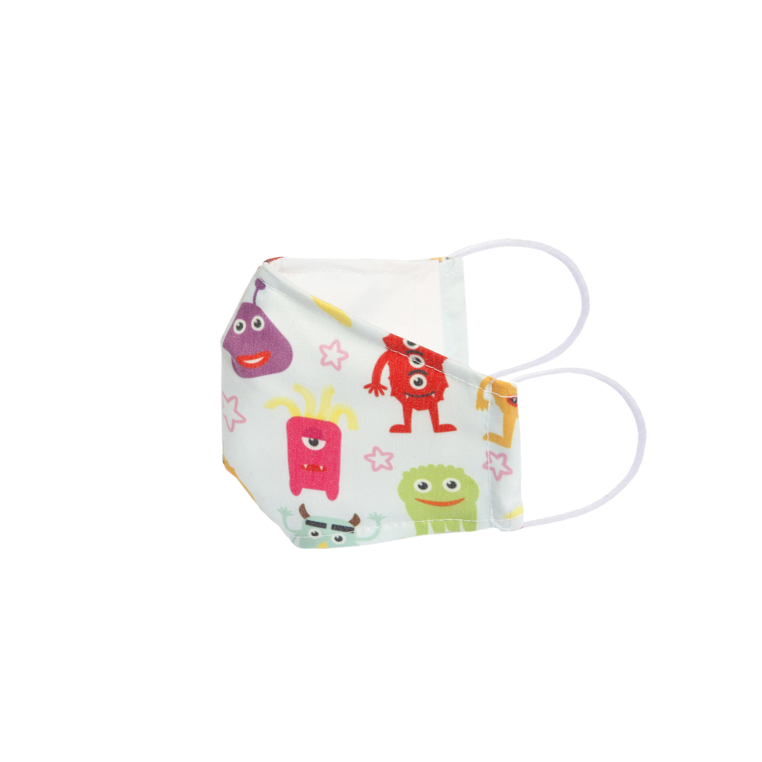 DECORATIVE BREATABLE KIDS FABRIC FACE MASK ALIEN DESIGN WITH FILTER POCKET 