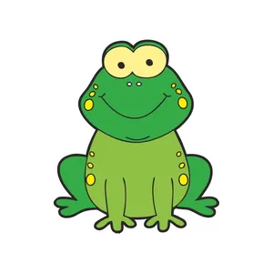 استیکر چوبی کودک مدل قورباغه کد 001