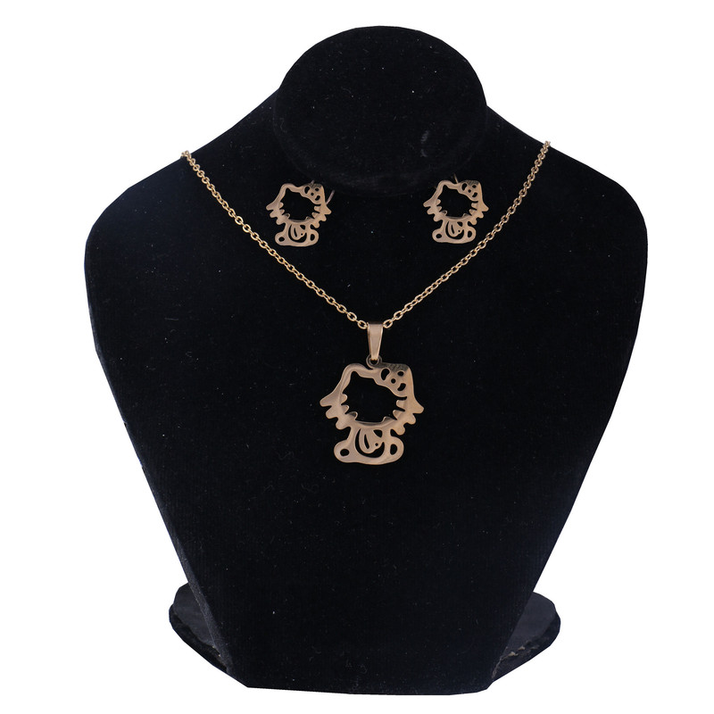 نیم ست دخترانه مدل گربه