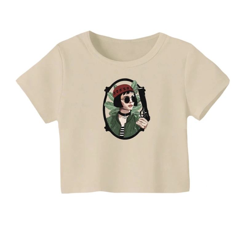 کراپ‌ تی‌شرت آستین کوتاه زنانه مدل ماتیلدا کد 01