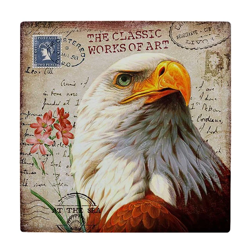 زیر لیوانی  طرح نقاشی عقاب کد    6096706_5214