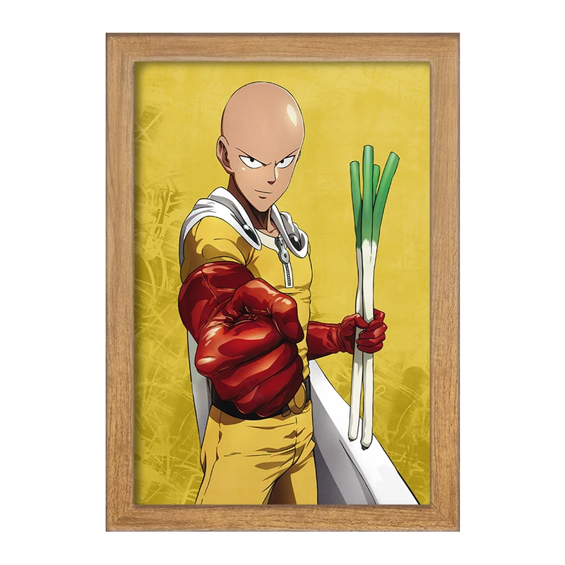 تابلو خندالو مدل سایتاما انیمه مرد تک مشتی One Punch Man  کد 11379