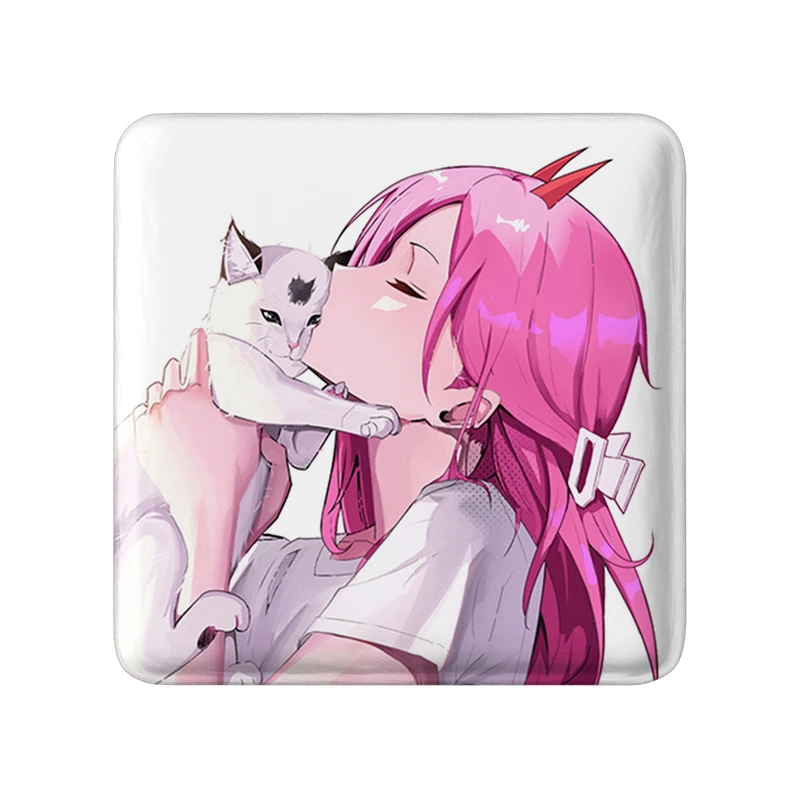 مگنت خندالو طرح پاور انیمه مرد اره ای Chainsaw Man  مدل مربعی کد 23215