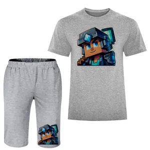 ست تی شرت و شلوارک مردانه مدل ماینکرفت A178