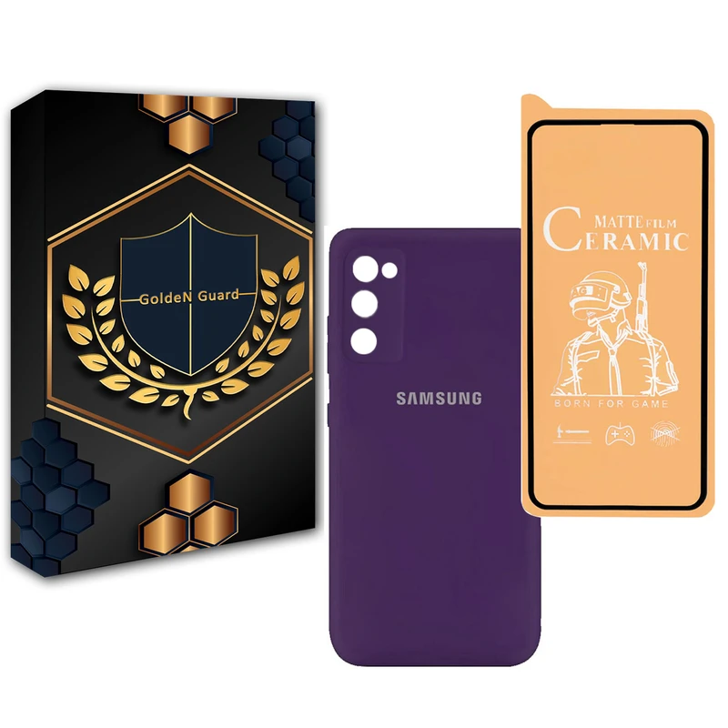 کاور گلدن گارد مدل سیلیکونی مناسب برای گوشی موبایل سامسونگ Galaxy S20fe/s20fe 5Gبه همراه محافظ صفحه نمایش