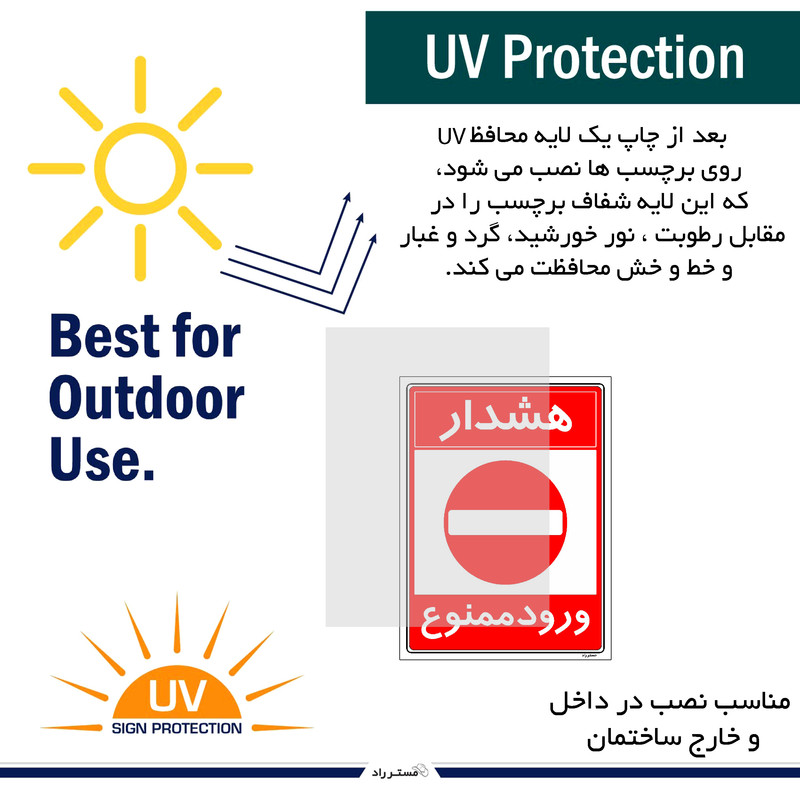 برچسب ایمنی مستر راد طرح هشدار ورود ممنوع مدل HSE-OSHA-0891