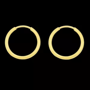 گوشواره طلا 18 عیار زنانه طلای مستجابی مدل مدا حلقه ای کد 670162