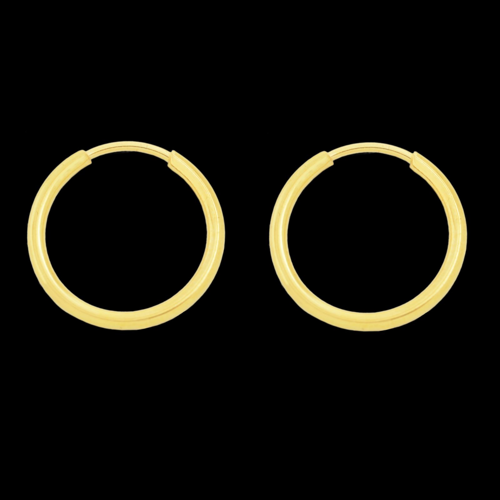گوشواره طلا 18 عیار زنانه طلای مستجابی مدل مدا حلقه ای کد 670162 -  - 1