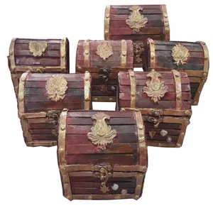 جعبه چوبی مدل صندوقچه گنج بسته 7 عددی