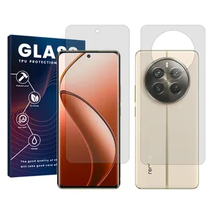 Glass Resistant model transparent Screen protector suitable for Realme 12 Pro Plus mobile phone along with the phone back protector
