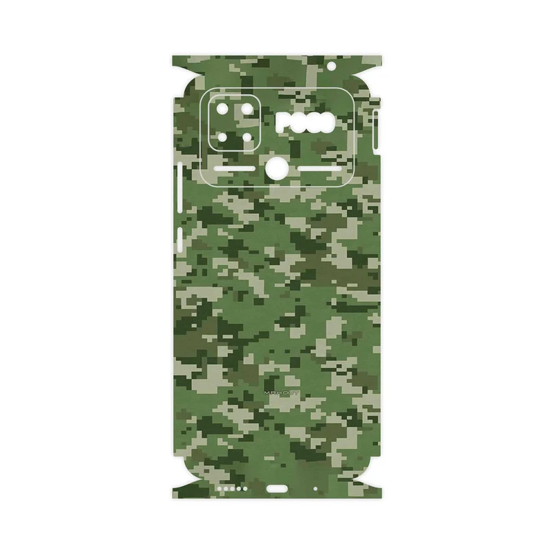 برچسب پوششی ماهوت مدل Army_Green_Pixel-FullSkin مناسب برای گوشی موبایل شیائومی Poco C40