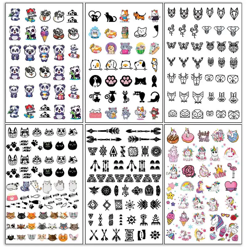 برچسب لنز ناخن مدل فانتزی کد n61 بسته 6 عددی