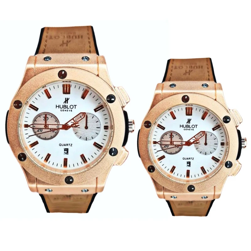 ست ساعت مچی عقربه ای زنانه و مردانه  مدل تک موتور Rs