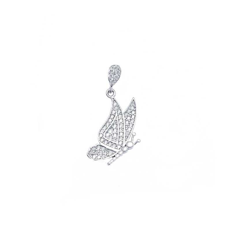 آویز گردنبند نقره زنانه مدل butterfly-88