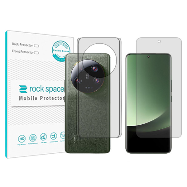 محافظ صفحه نمایش شفاف راک اسپیس مدل Anti Shock مناسب برای گوشی موبایل شیائومی 13Ultra به همراه محافظ پشت گوشی