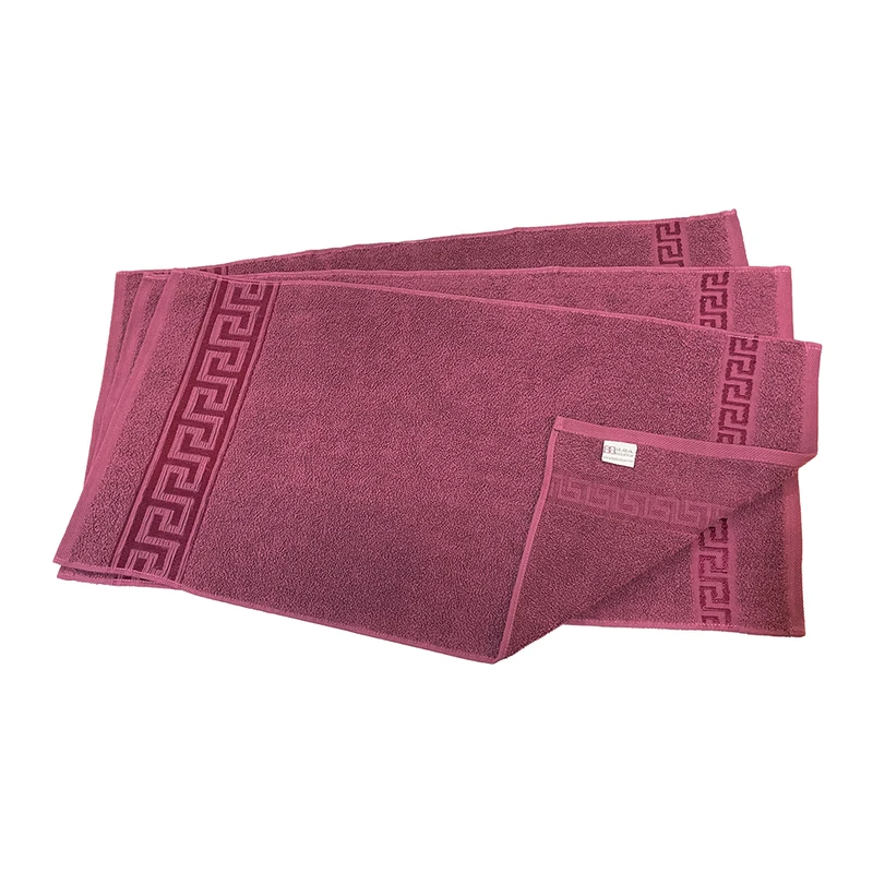 حوله دستی بهباف آذر طرح رومی سایز 40×78 سانتی متر بسته 3 عددی