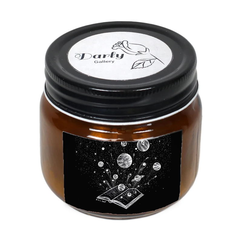 شمع لیوانی دارلی طرح مینیمال کتاب مدل Candle1129