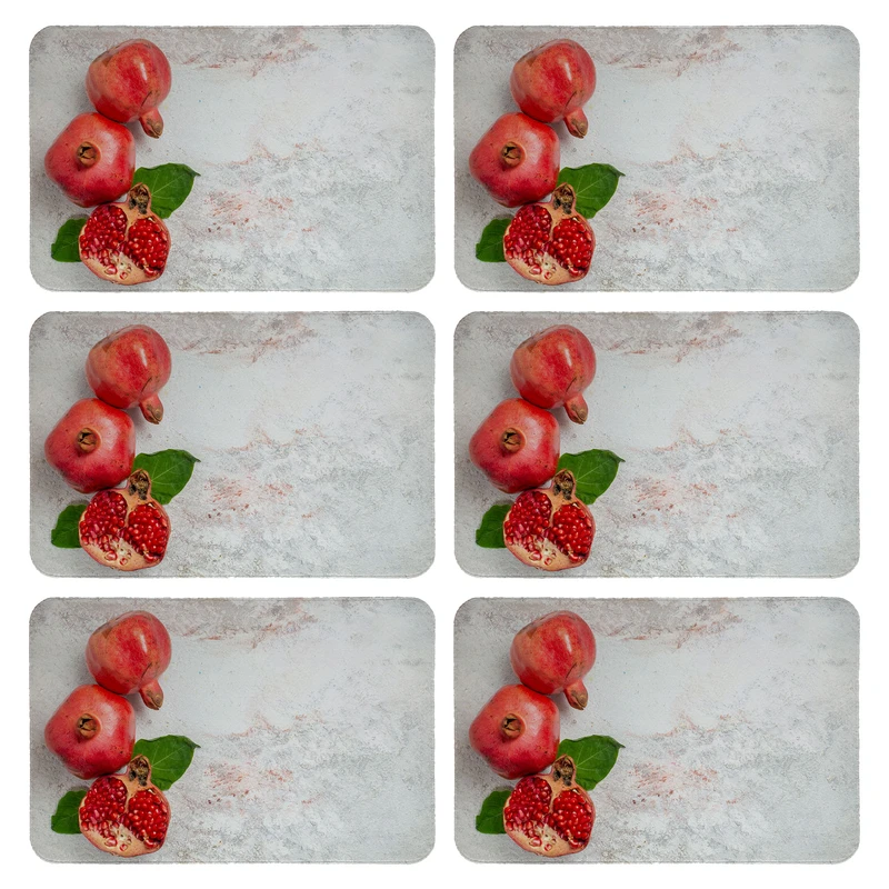 زیربشقابی طرح انار کد 9379 بسته 6 عددی 