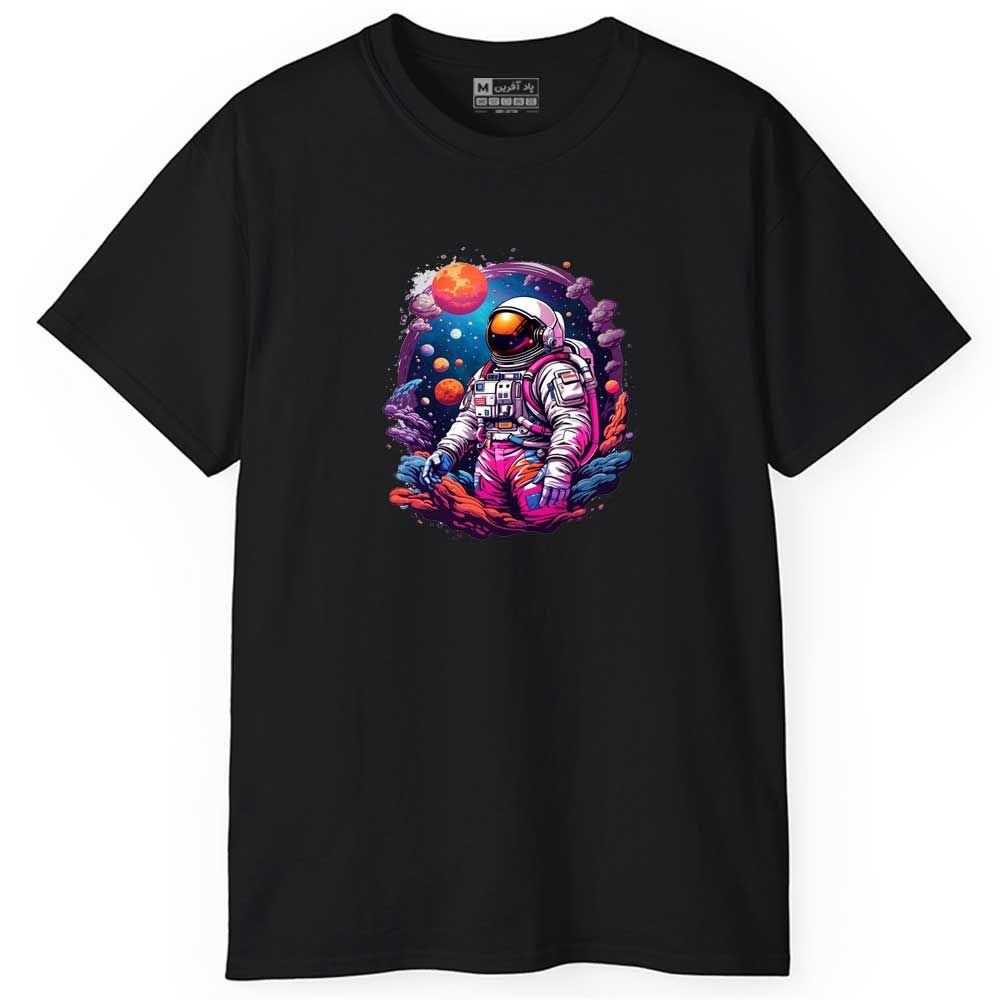 تی شرت آستین کوتاه مردانه پاد آفرین مدل فضانورد باحال کد 0402 - - 1